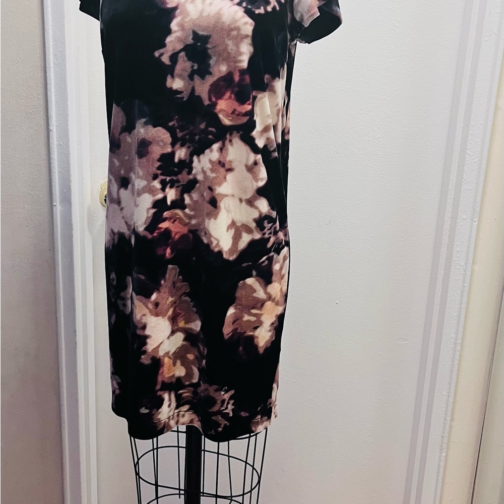 Cynthia Rowley Black and Pink Velvet Dress